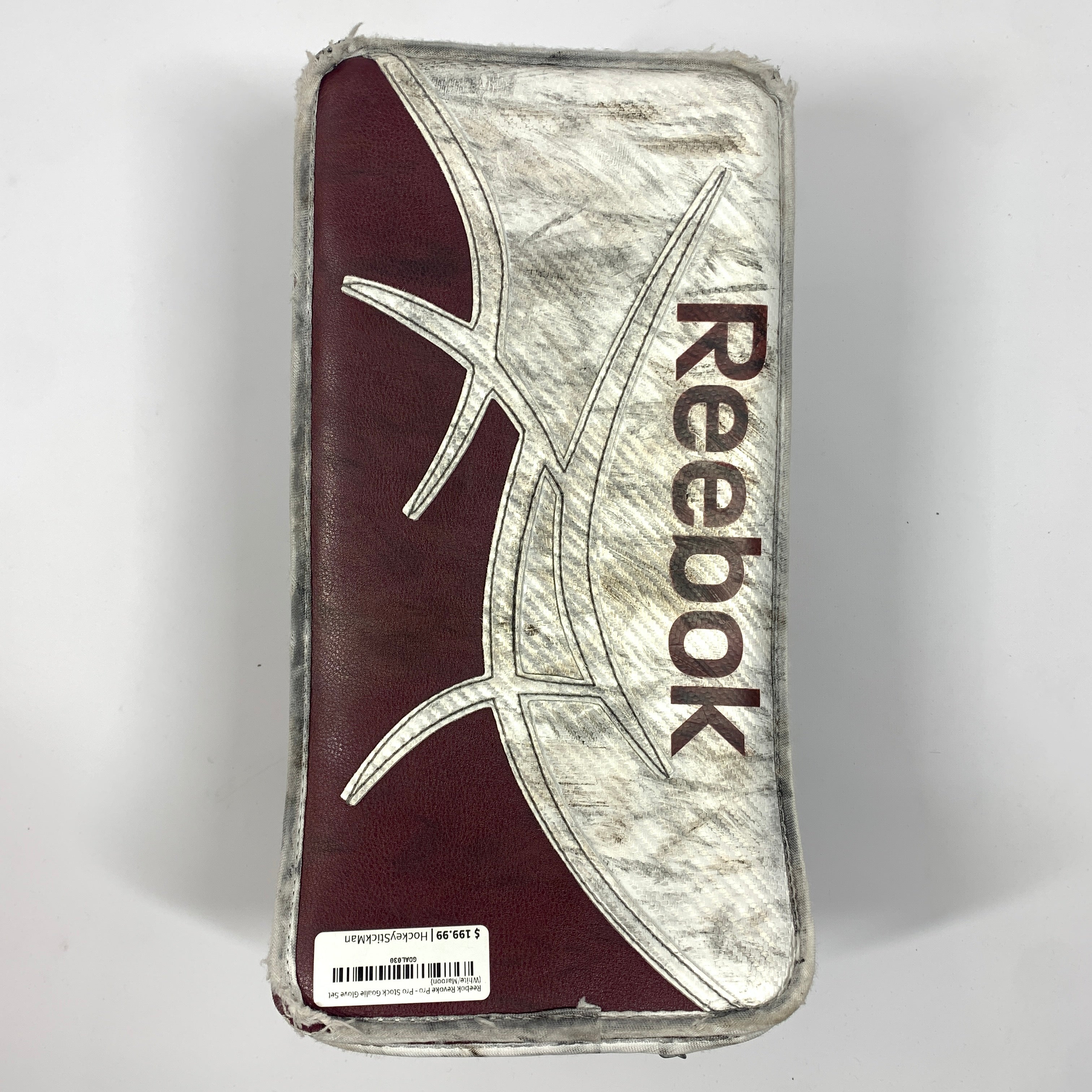 Reebok Revoke Pro - Bloqueur de gardien de but Pro Stock (Blanc/Marron)